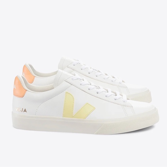 Veja Shoes - New Veja Campo Leather Sneakers Sun Peach